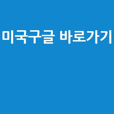 미국 구글 바로가기 활용법