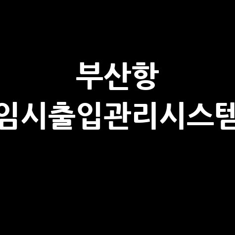 부산항 임시출입관리시스템 혁신