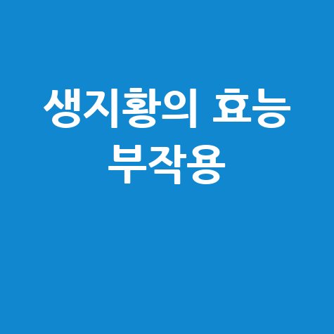 생지황 효능과 부작용 완벽 분석