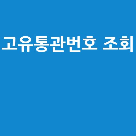 고유통관번호 조회: 관세청 유니패스 개인통관고유부호 찾기