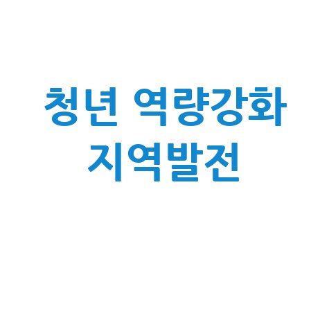 지역사회서비스 청년사업단 청년 역량 강화와 지역 발전